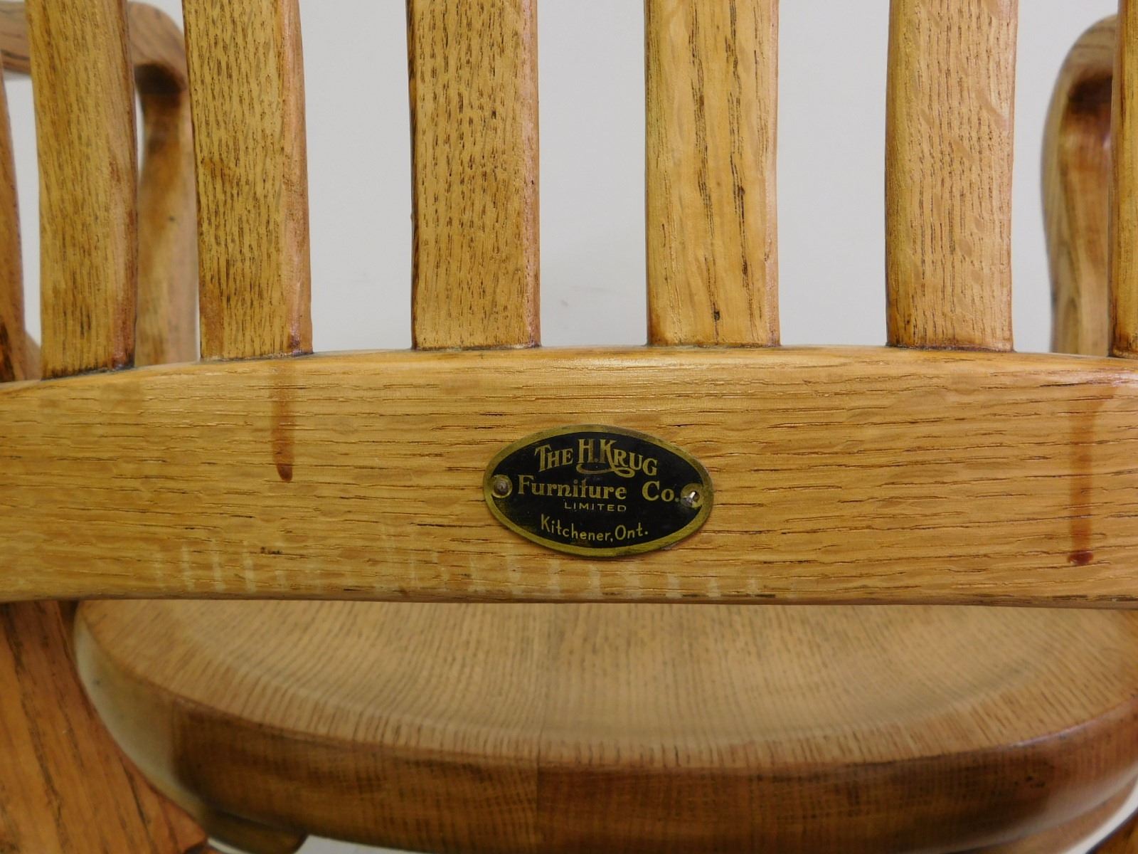 Antique Oak Office Chair H. Krug Furniture Co.