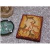Image 3 : Lot of 4 Deer Plaque, Arizona Coyote Pottery Sculpture and 2 Ashtrays