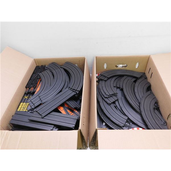 Two LARGE BOXES of AFX HO Scale Slot Car Track Pieces Straight Bend Etc