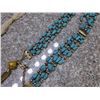 Image 3 : Lot of 2 Turquoise Long Layered Necklace Wrap Indian? and White Braided Rope Drapery Piece