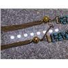 Image 4 : Lot of 2 Turquoise Long Layered Necklace Wrap Indian? and White Braided Rope Drapery Piece