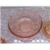 Image 5 : Lot of 7 Vintage Pink Peach Depression Glass Strawberry Design