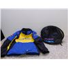 Image 1 : Lot of 2 Ski-Doo Windbreaker Jacket Size14 and Polaris Helmet Carry Protective Bag Winter Sport Gear