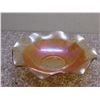 Image 3 : Lot of 2 Depression Glass Serving / Fruit Bowls Pearlescent Pink Orange, Peach Colour
