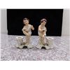 Image 1 : Lot of 2 Porcelain Candle Holders Dresden Made in Germany Mold #2004 Playing Instruments Musicians