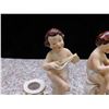 Image 2 : Lot of 2 Porcelain Candle Holders Dresden Made in Germany Mold #2004 Playing Instruments Musicians