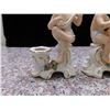 Image 3 : Lot of 2 Porcelain Candle Holders Dresden Made in Germany Mold #2004 Playing Instruments Musicians