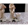 Image 5 : Lot of 2 Porcelain Candle Holders Dresden Made in Germany Mold #2004 Playing Instruments Musicians