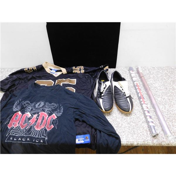 Lot of 5 Mens Shoes Size 13 Umbro Exo Skeleton and Reggie Bush New Orleans Saints NFL Jersey +Poster