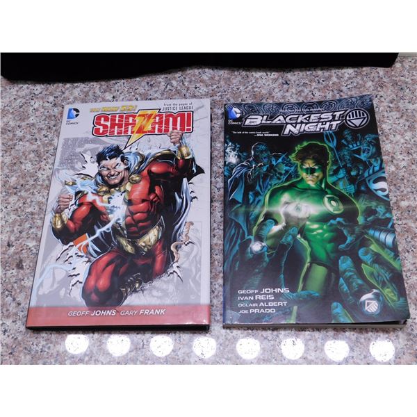 Lot of 2 DC Graphic Novels Trade Paperback Blackest Night Green Lantern & Shazam