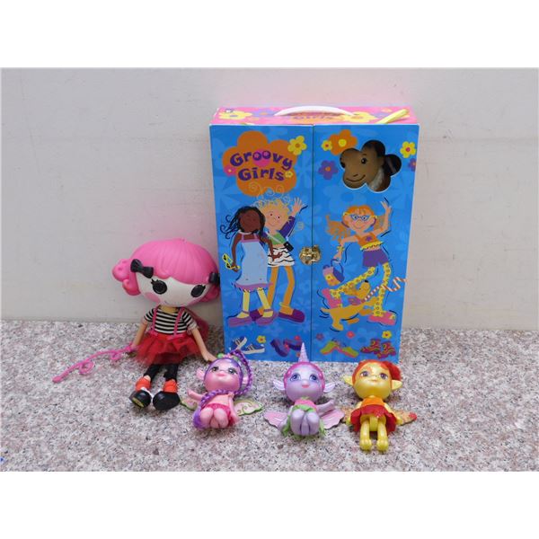 Lot of 5 Girls Toys Lalaloopsy, Groovy Girls Etc