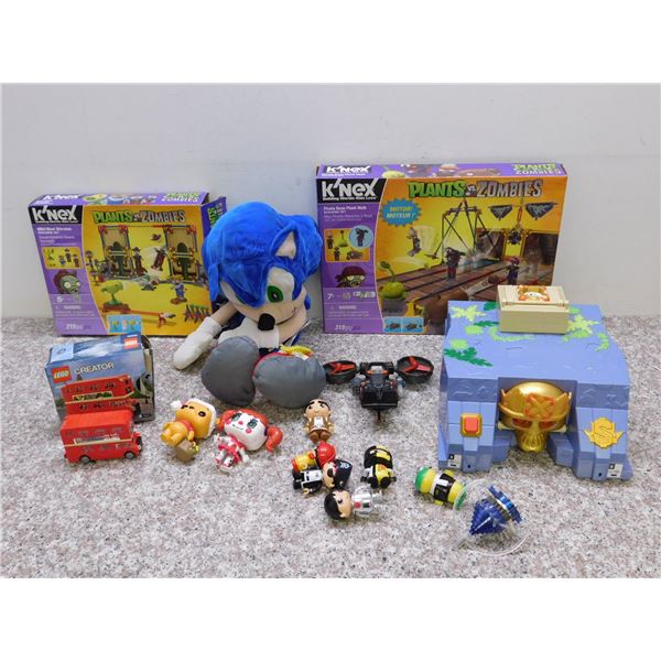 Lot of Assorted Kids Toys Boys Sonic Funko Pops Simpsons Plants v Zombies Ryans World LEGO Beyblade