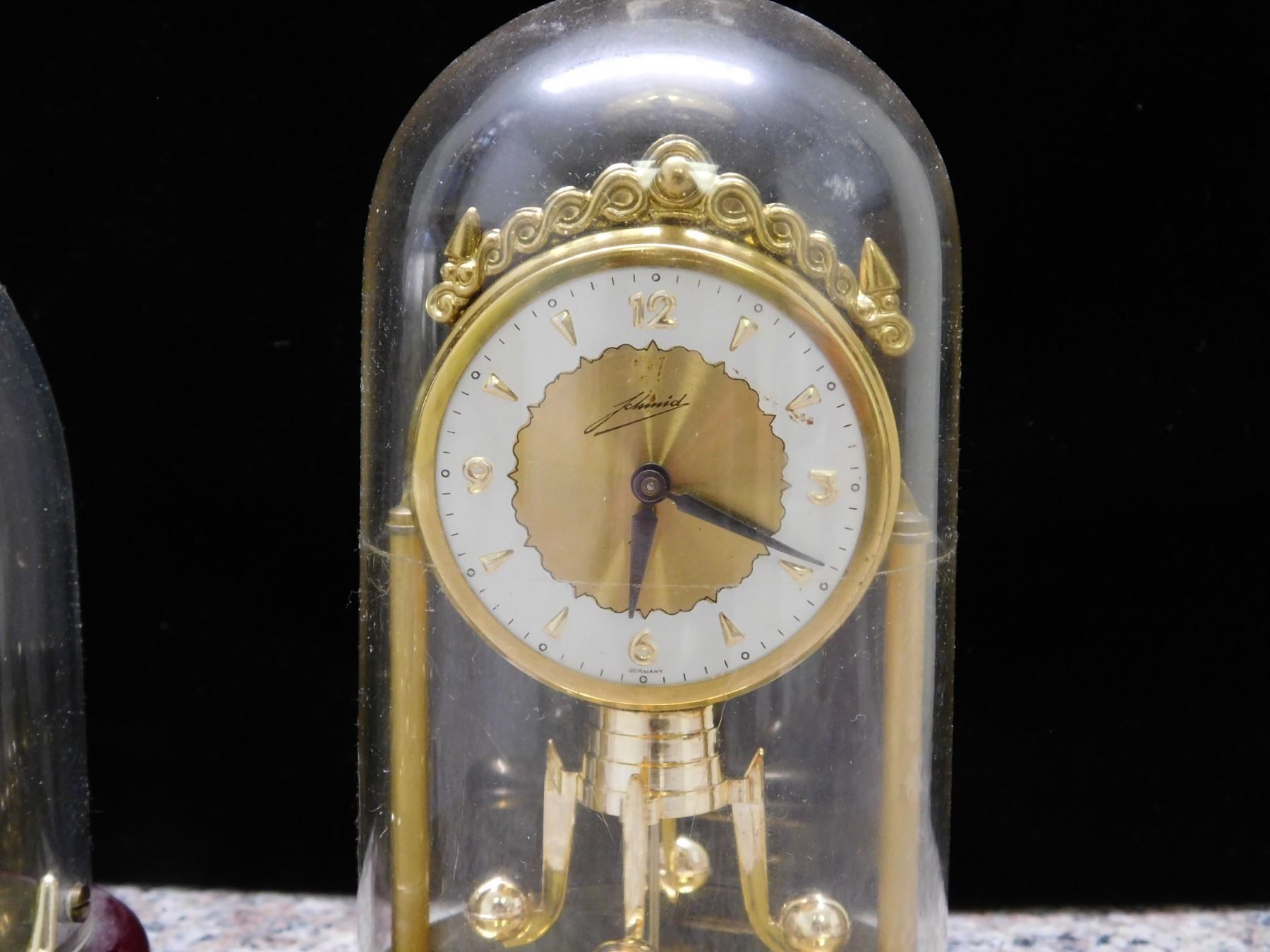 Lot of 2 Pendulum Anniversary Clocks Schmid Wind Up Made in Germany