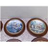 Image 3 : Lot of 7 Collectible Plates with Wooden Frames Poetic Cottages, Sandra Kuck Children
