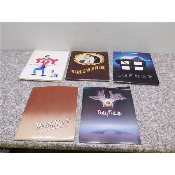 Lot of 5 Movie Press Kits 1980s " Looker, Deadly Friend, Death Hunt, To Be or Not To Be, The Toy"