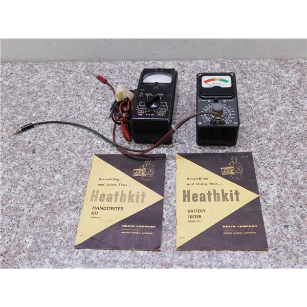 Lot of 2 Heathkit Battery Tester BT-1 Handitester M-1