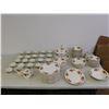 Image 1 : Lot of 108 Wood & Sons Cottage Rose Fine China DINNER SET 8 Place Setting + Tons of Extras