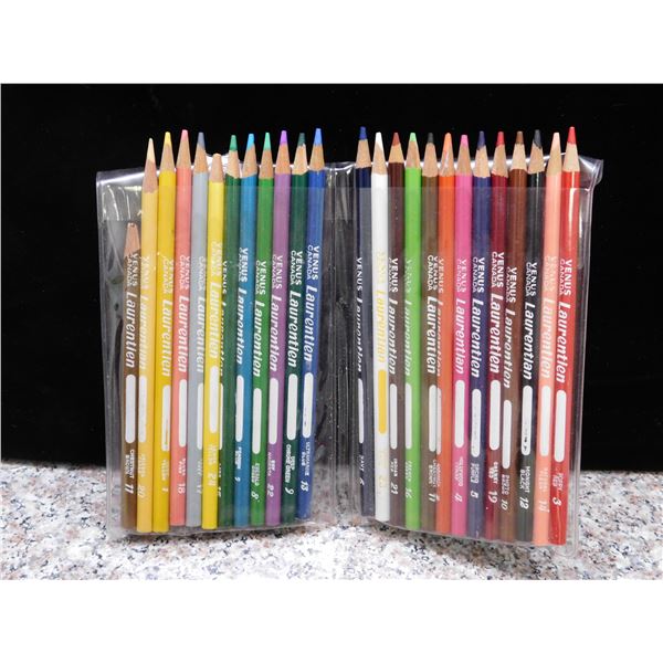 Lot of 25 Vintage Venus Canada Laurentien Color Pencil Crayons Art Supplies