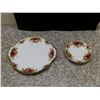 Image 1 : Lot of 2 Royal albert Old Country Roses Fine China England Serving Plate and Saucer