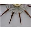 Image 2 : Snider Starburst Wall Clock Brass and Wood