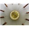 Image 3 : Snider Starburst Wall Clock Brass and Wood