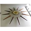 Image 4 : Snider Starburst Wall Clock Brass and Wood