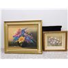 Image 1 : Lot of 2 E.C. Busch Framed Original Paintings Flowers In Vase, Still Life, Floral, Oils