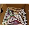 Image 3 : Box FULL of Clothes Hangers Mostly Plastic 50+ Wardrobe Closet Organization