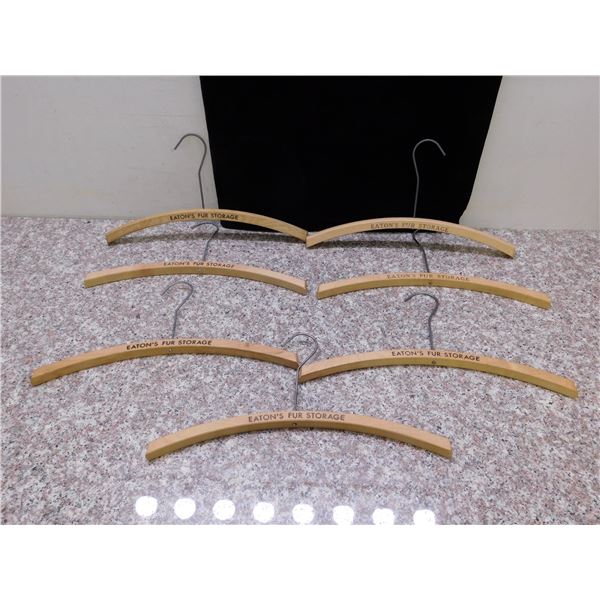 Lot of 7 Vintage Eatons Fur Storage Fur Coat Hangers