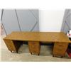 Image 1 : 7ft 2 Person Desk Wooden Vintage 9 Drawers
