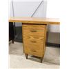 Image 3 : 7ft 2 Person Desk Wooden Vintage 9 Drawers