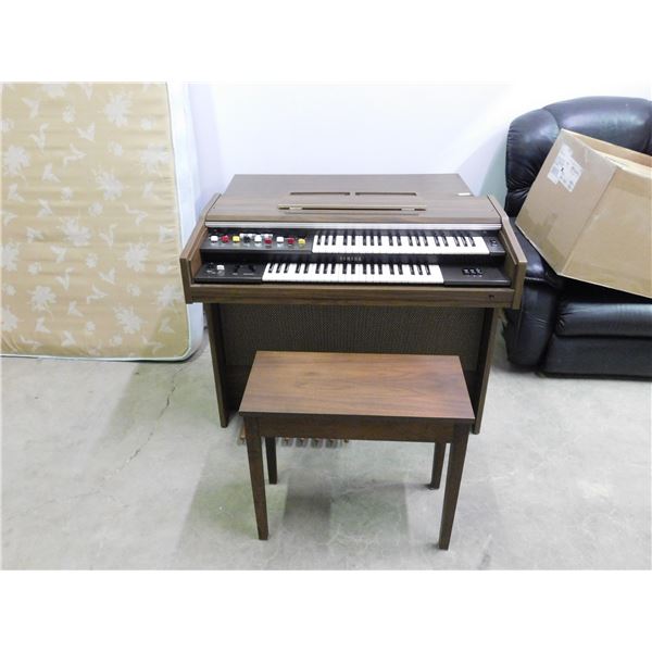 Yamaha Electone B4CR Electric Organ With Stool Upright