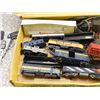 Image 3 : Box of Vintage Lionel HO Train Pieces and Track + Capgun and Holster