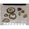 Image 1 : Lot of 9 Rock Specimens Brazil Agate, Pink Jade, Assorted