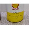 Image 5 : Lot of 2 Shell 5 gallon Oil Drum and All State Heavy Duty Motor Oil 2 gallon Can