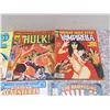 Image 5 : Lot of 8 Vintage Magazine Sized Comics Vampirella Black Widow The Hulk Mad Magazine Cracked