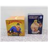 Image 1 : Lot of 2 DC Animated Superman and Justice League Aquaman Resin Busts SEALED NEW