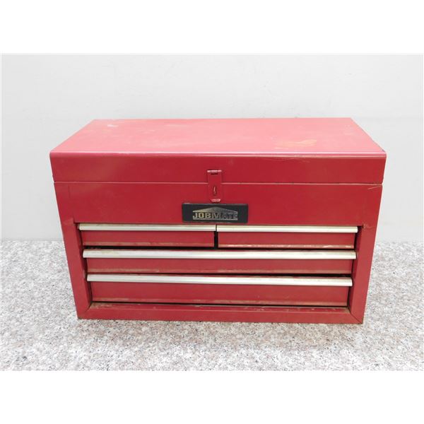 Jobmate Red Tool Box Garage Shed Storage Tools Parts Accessories + Contents