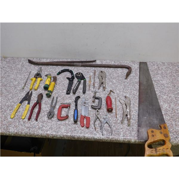 Tool Bundle, Saw, Wrench, Pliers, Etc