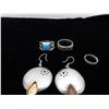 Image 2 : Lot of 5 Sterling Silver Rings and Sterling Earrings, 925 Silver Ring, Toe Ring.