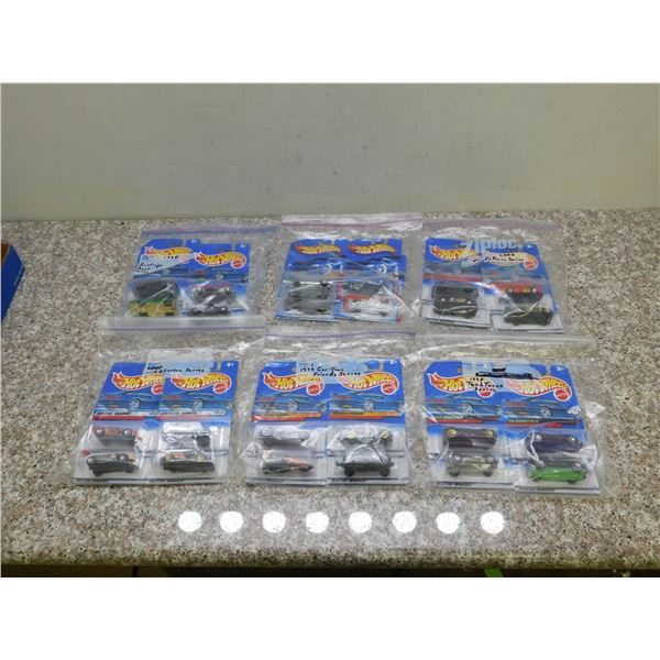 Lot of 6 Sets of 4, 24 Total  Hot Wheels NEW Die Cast Toys Monsters, Cartoon, Tech, Kung Fu +