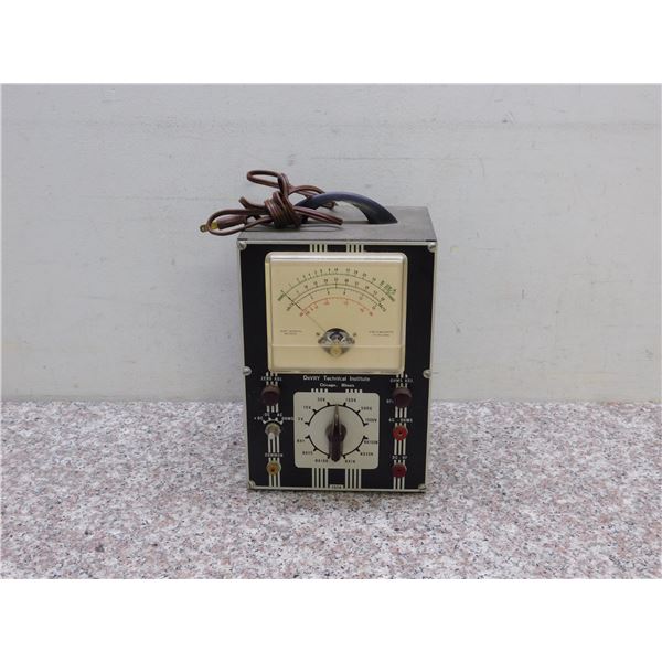 Vintage 1950s Devry Tech Institute Ohmmeter Voltmeter 1S14