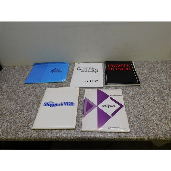 Lot of 5 Movie Press Kits 1980s " Prizzis Honor, Silver Bears, The Sentinel, The Sluggers Wife.."