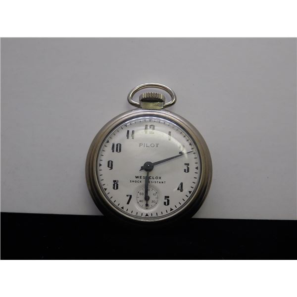 Vintage Westclox Pilot Pocket Watch