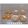 Image 1 : Lot of 12 Fire King Peach Lustre Cups, Saucers, Plates