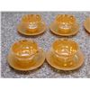 Image 2 : Lot of 12 Fire King Peach Lustre Cups, Saucers, Plates