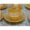 Image 3 : Lot of 12 Fire King Peach Lustre Cups, Saucers, Plates