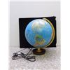 Image 1 : Vintage World Globe Plug In Light Up Replogle 12"