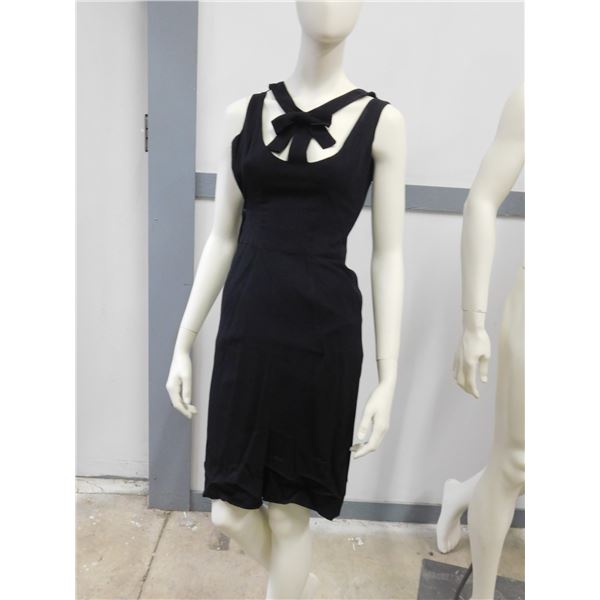 Vintage Women's Black Skinny Cocktail Dress Size XS