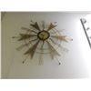 Image 4 : Vintage Starburst Sunburst Mid Century Atomic Made in Germany 8-Day Key Wind Wall Clock Brass